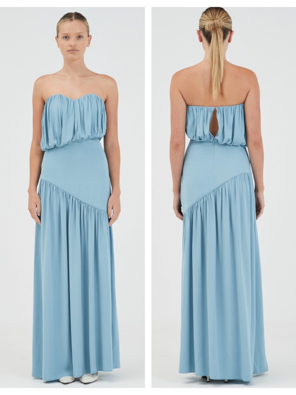 Third Love Seraphic Strapless Maxi Dress in Aquatic